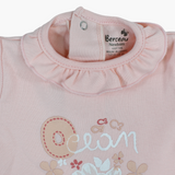 Baby Girls Cotton Romper – Ocean Flower Design