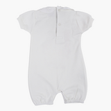 Baby Girls Cotton Romper – Ocean Flower Design