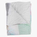 Baby Girls Cotton Duvet – Off-White & Pink with Elephant & Balloons Print