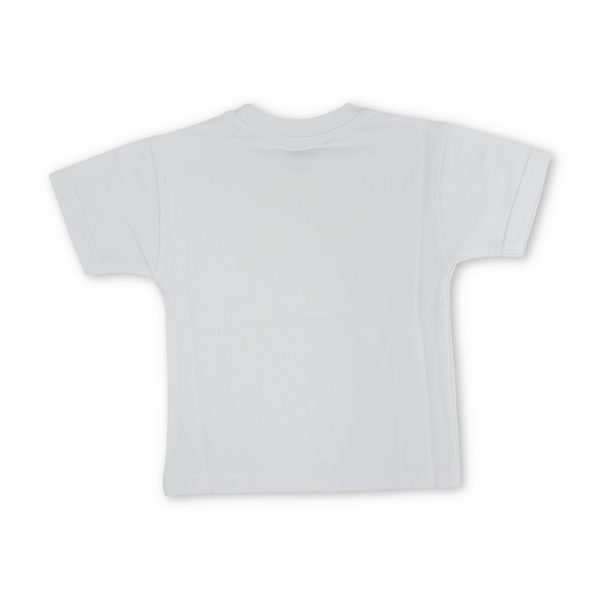 Baby Girls Cotton T-Shirt – White with Dog Sunglasses Print