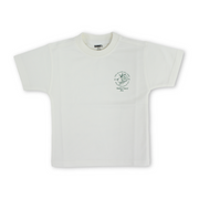 Unisex Baby Cotton T-Shirt – Off-White with Lemon Print