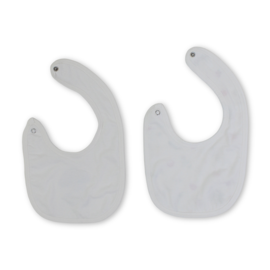Cotton Baby Bib – Off-White with Mushroom Print (Pack of 2)