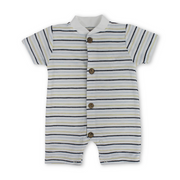 Baby Boys Cotton Romper – Striped Print