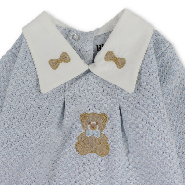 Baby Boys Cotton Baby Footie – Baby Boys with Bear & Bow Design