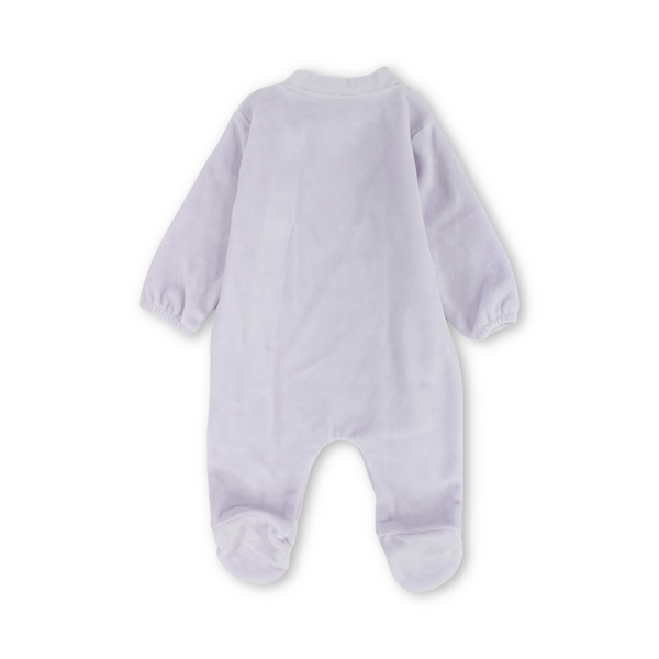 Baby Girls Velvet Baby Footie – Lilac