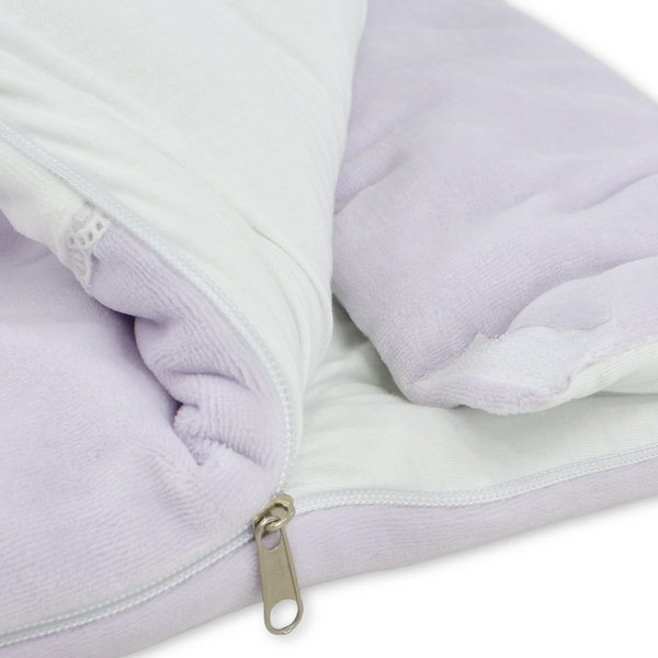 Velvet Baby Port – Lilac & White with Rose Embroidered
