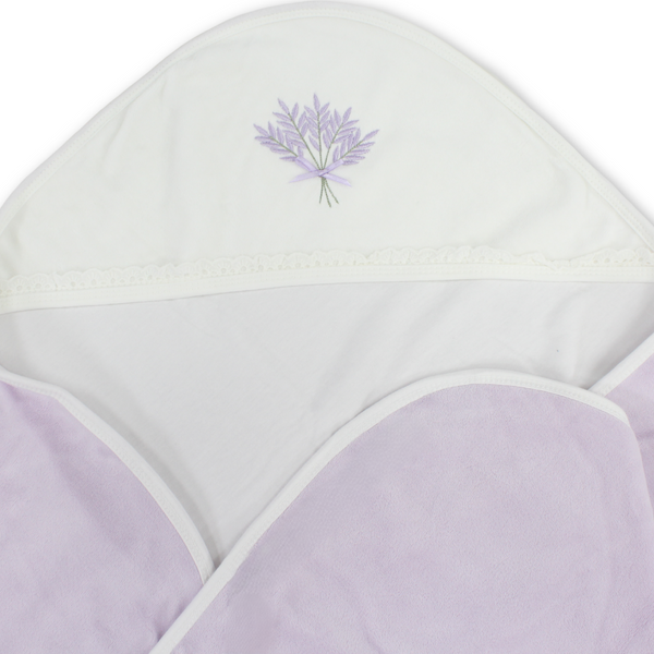 Velvet Baby Blanket – White & Lavender