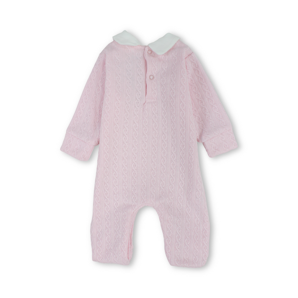 Baby Girls Cotton Baby Footie – Bows Design