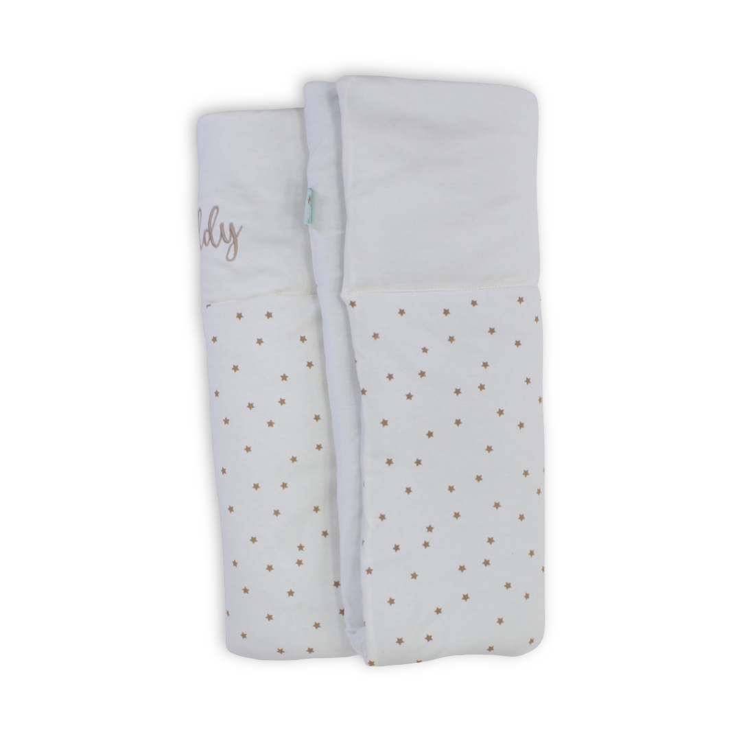 Cotton Baby Duvet – Off-White with "Hello Teddy" Embroidery