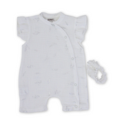 Baby Girls Linen Romper – Off-White