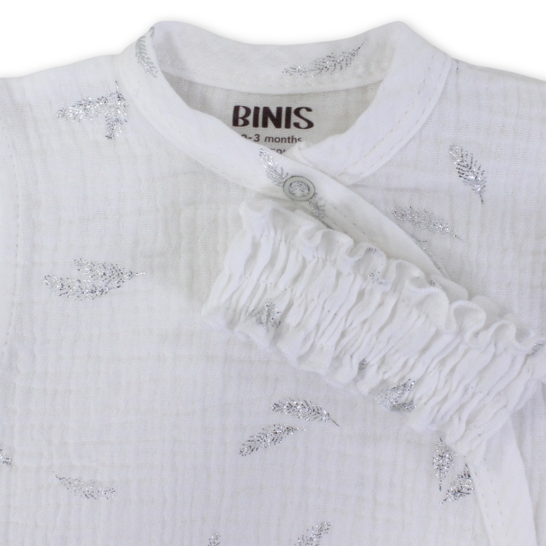 Baby Girls Linen Romper – Off-White