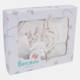 Baby Girls Baby Layette Set – Off-White Floral Set