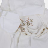 Baby Girls Baby Layette Set – Off-White Floral Set