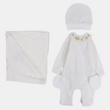 Baby Girls Baby Layette Set – Off-White Floral Set