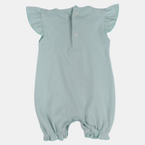 Baby Girls Cotton Romper – Mint with Summer Sea Friends Design