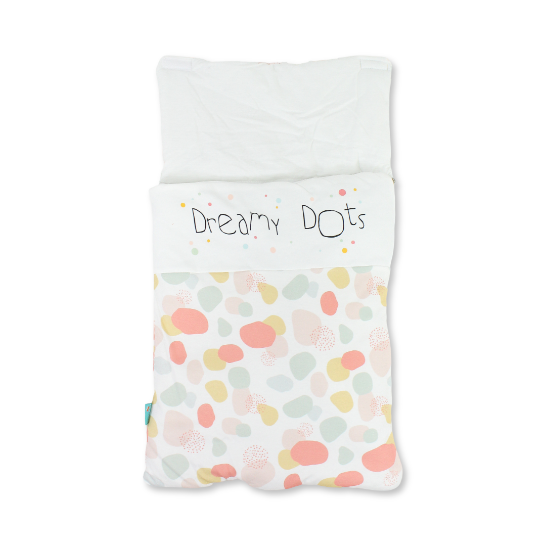 Cotton Baby Port – Mint & Off-White with "Dream Dots" Print