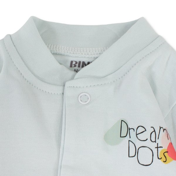 Unisex Baby Cotton Footless Onesie – "Dreamy Dots" Print