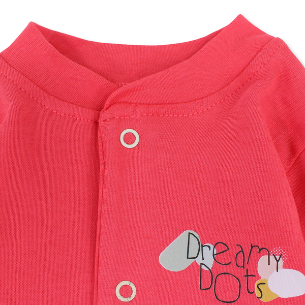 Unisex Baby Cotton Footless Onesie – "Dreamy Dots" Print