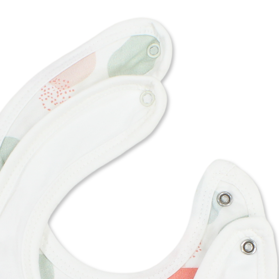 Cotton Bib – Off-White with "Dreamy Dots" Print