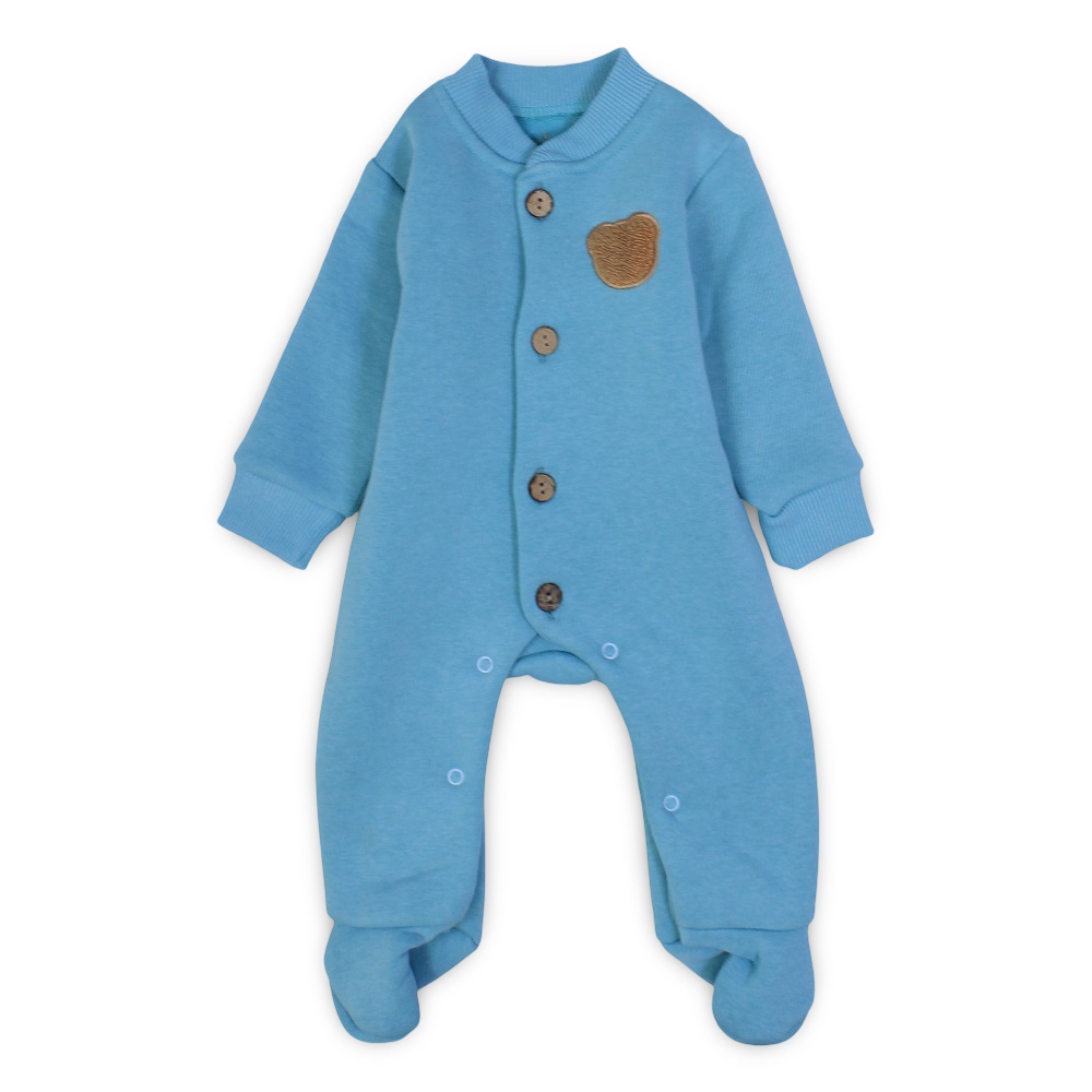 Unisex Baby Cotton Baby Footie – Cute Bear Head Design