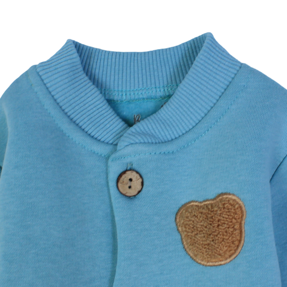 Unisex Baby Cotton Baby Footie – Cute Bear Head Design