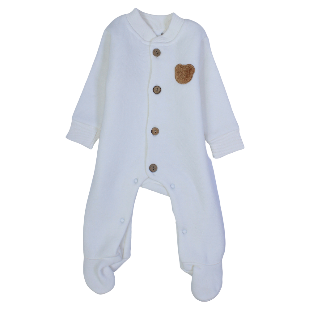 Unisex Baby Cotton Baby Footie – Cute Bear Head Design