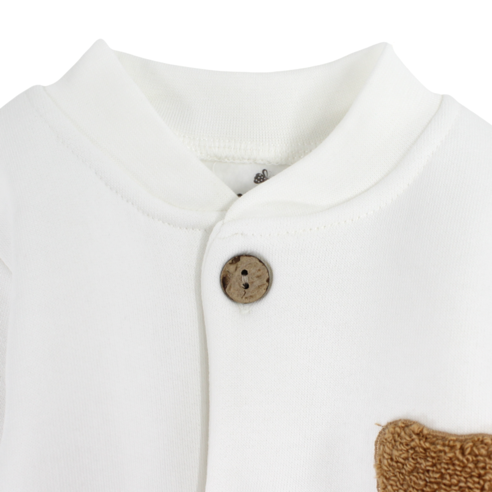 Unisex Baby Cotton Baby Footie – Cute Bear Head Design