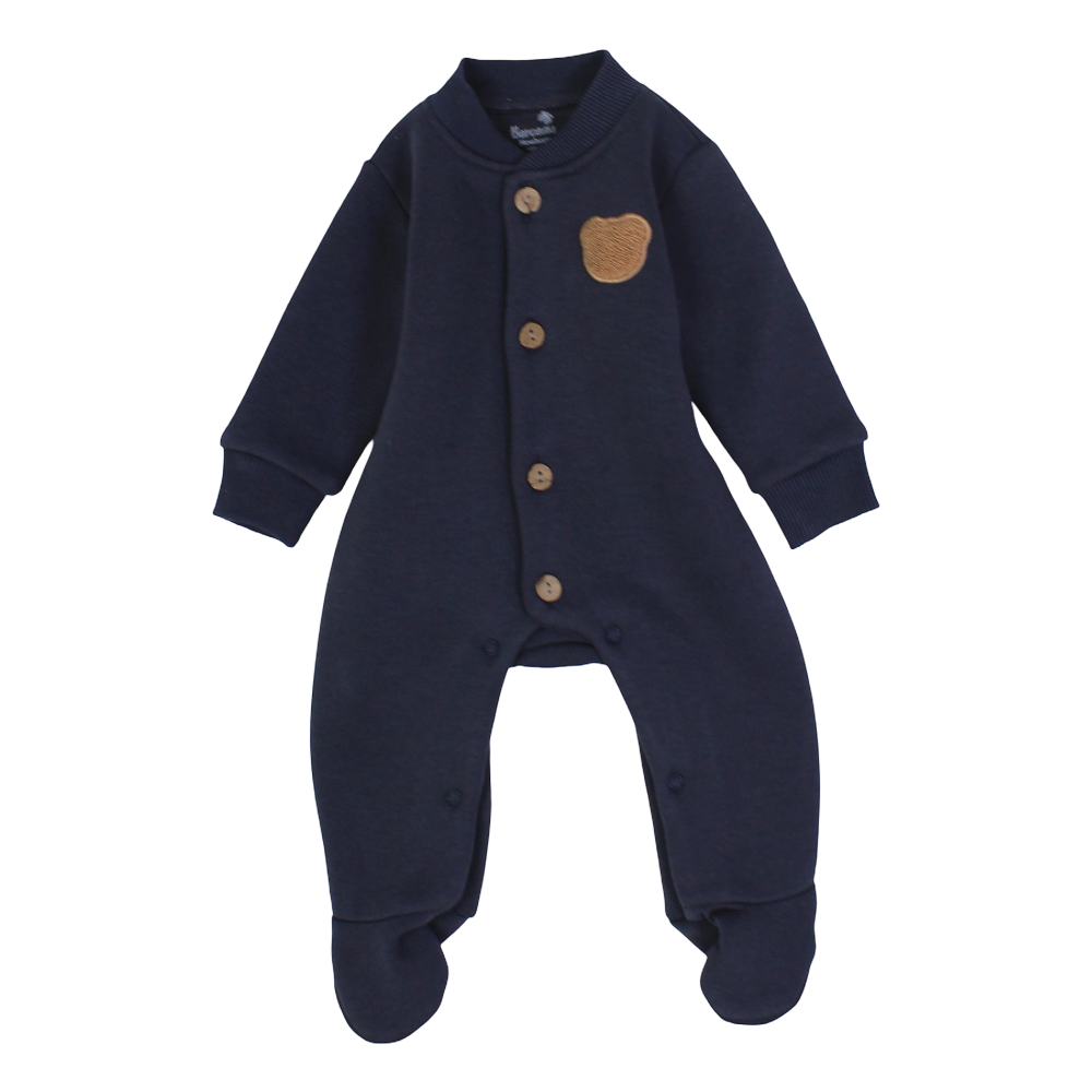 Unisex Baby Cotton Baby Footie – Cute Bear Head Design