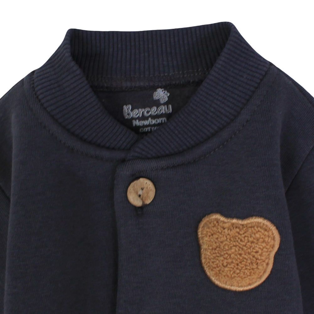 Unisex Baby Cotton Baby Footie – Cute Bear Head Design