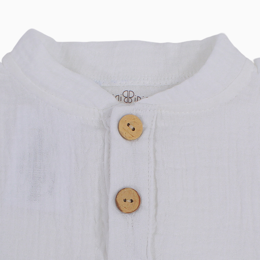 Baby Boys Plain Linen T-Shirt