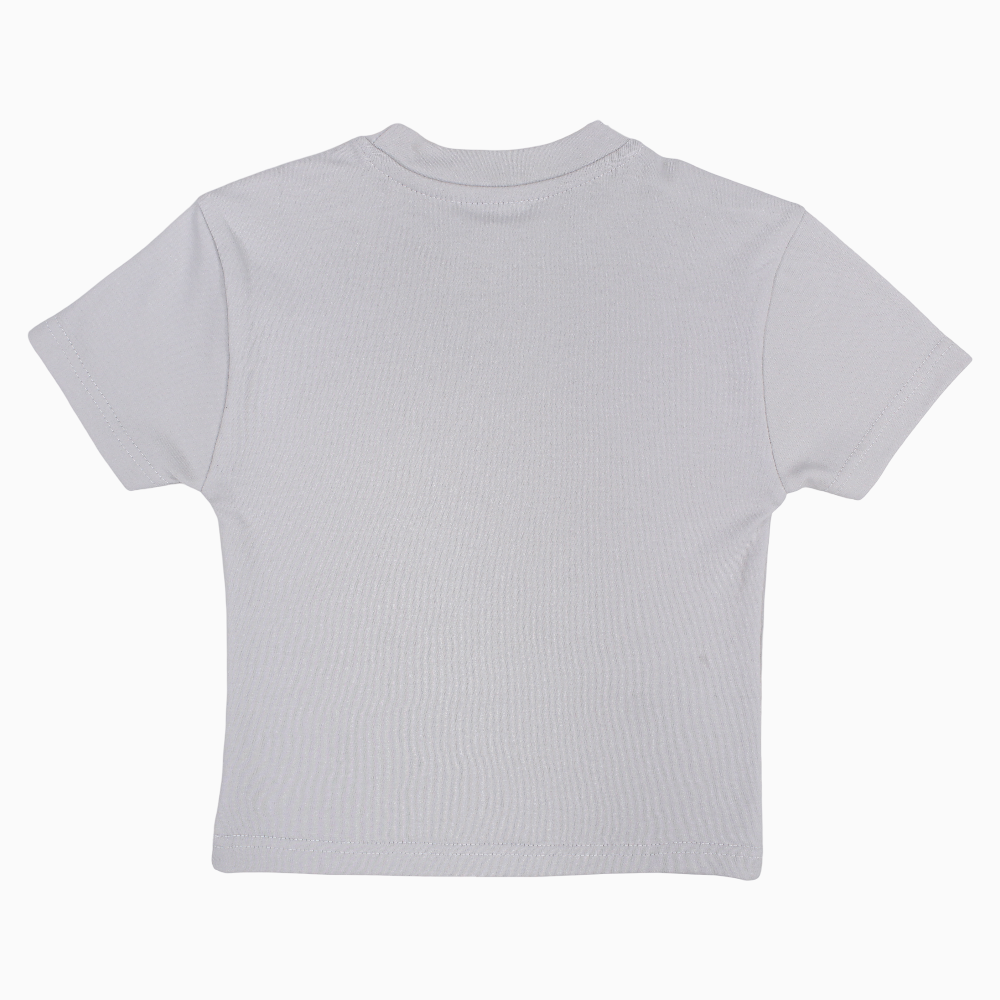 Unisex Cotton T-Shirt – Grey with Lemonade Print