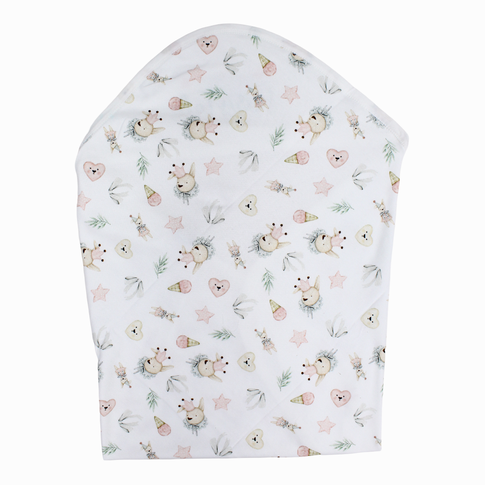 Baby Blanket – Off White with Fairy Tale Design