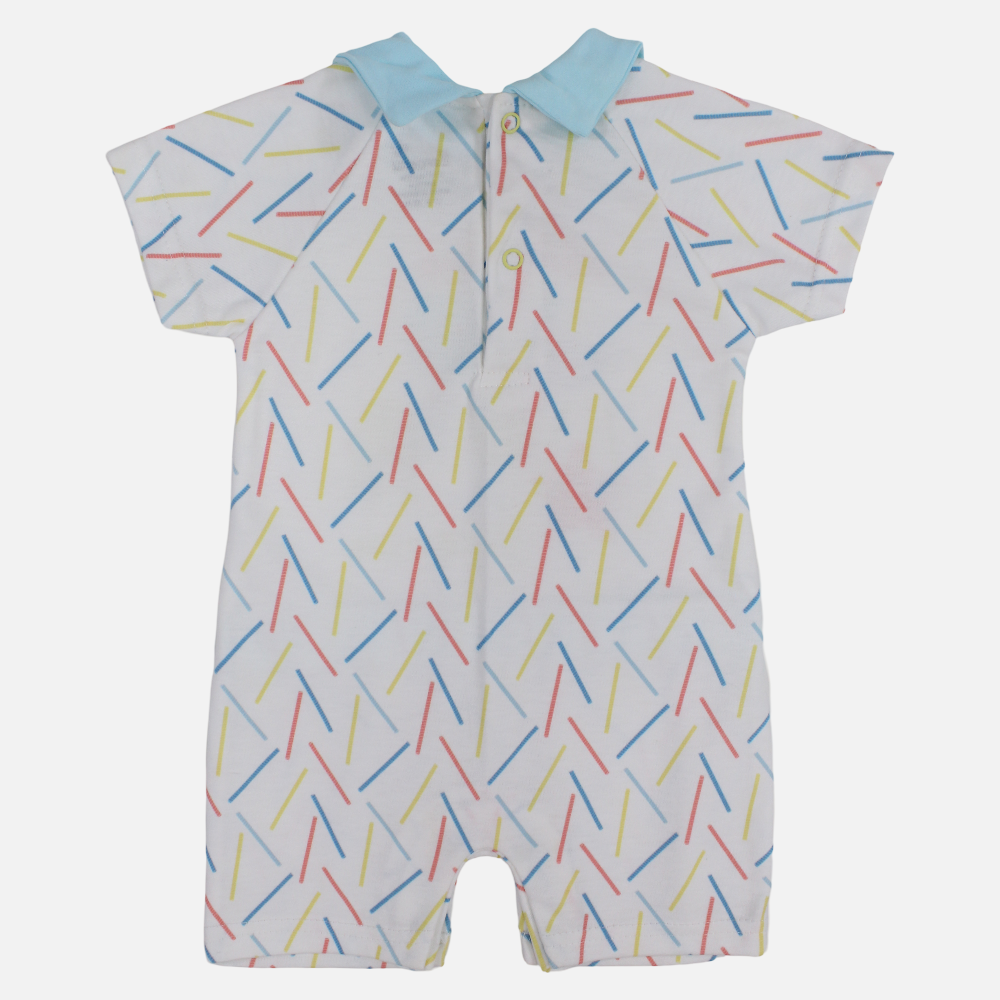 Baby Boys Cotton Romper – Like The Sea Print