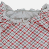 Baby Girls Cotton Romper - Red Checkered