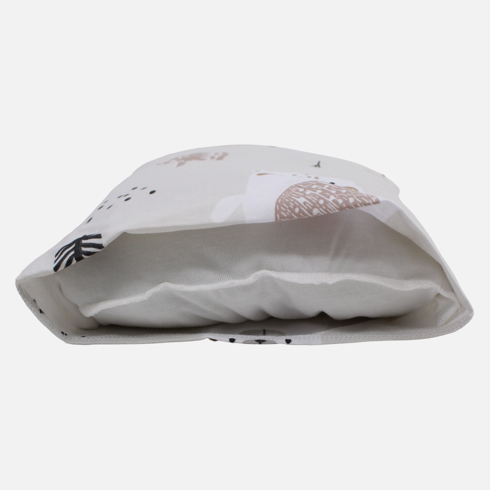Unisex Baby Pillow with Pillowcase – Cotton – Animal Print