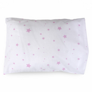Cotton Baby Pillow with Pillowcase – White with Stars Print