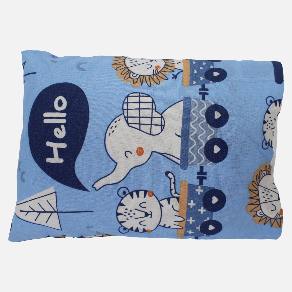Unisex Baby Pillow with Pillowcase – Cotton – Animal Print