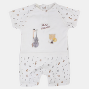 Baby Boys Cotton Romper with a Jazz-Inspired Twist