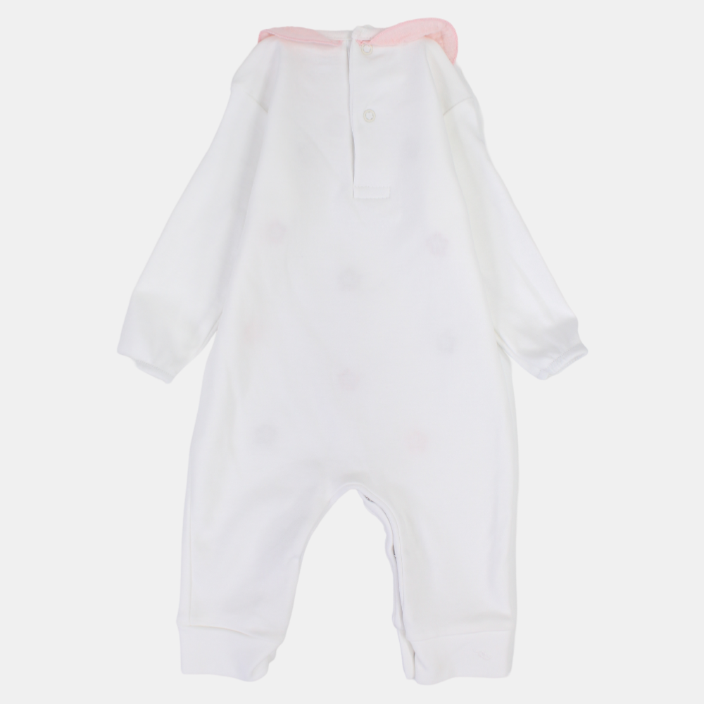 Baby Girls Cotton Onesie – Off White with Stars