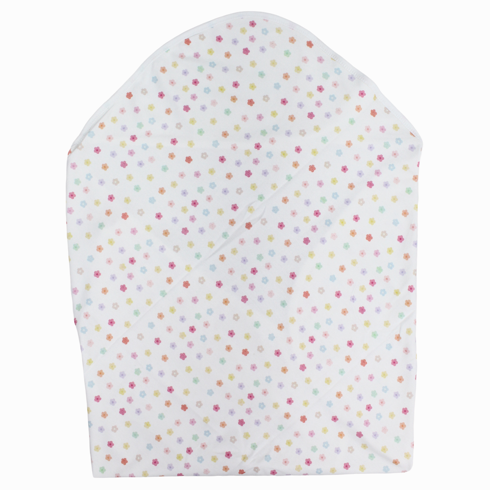 Baby Blanket – Off White with Daisies Design