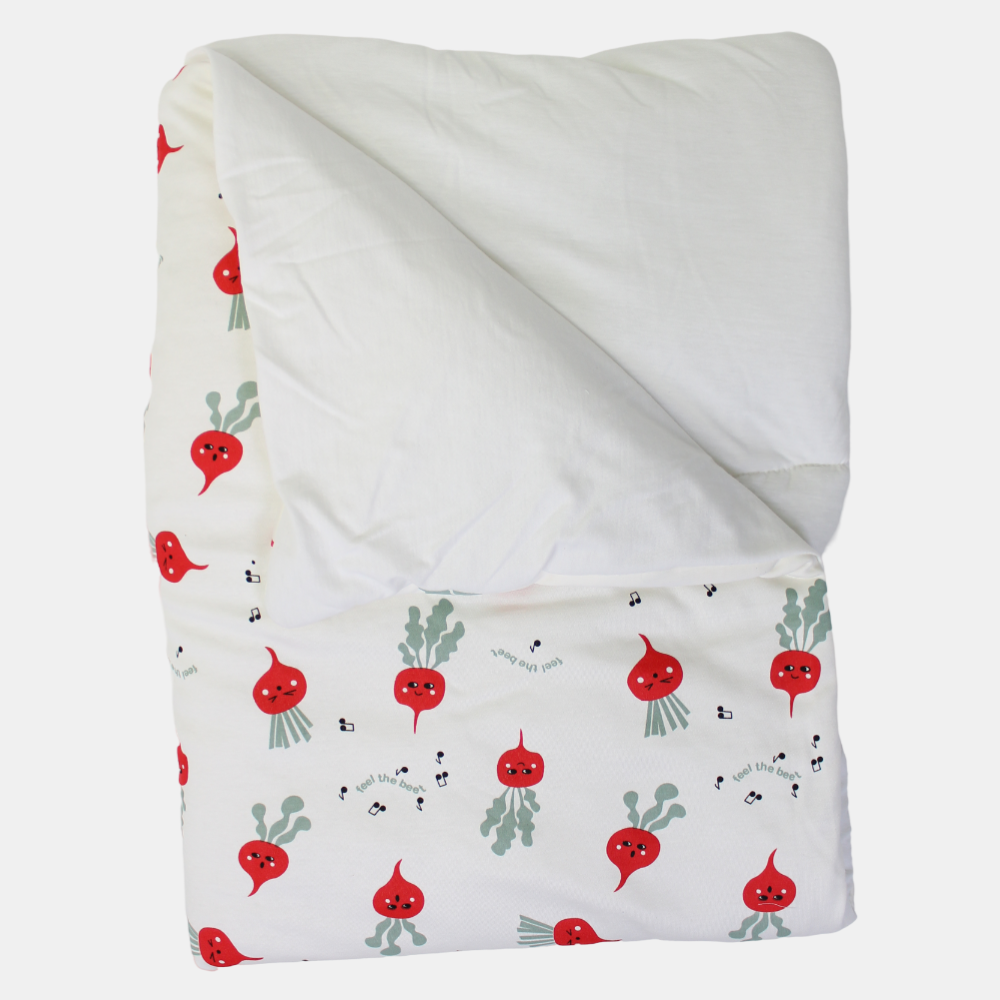 Cotton Baby Duvet - Off-White with a Cute Print
