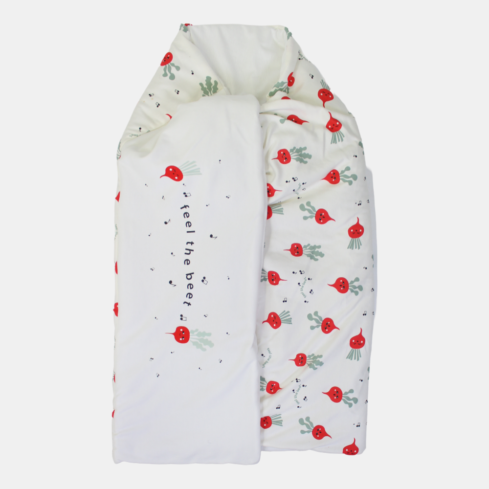 Cotton Baby Duvet - Off-White with a Cute Print