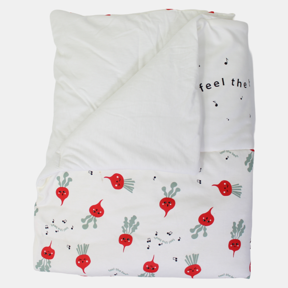 Cotton Baby Duvet - Off-White with a Cute Print