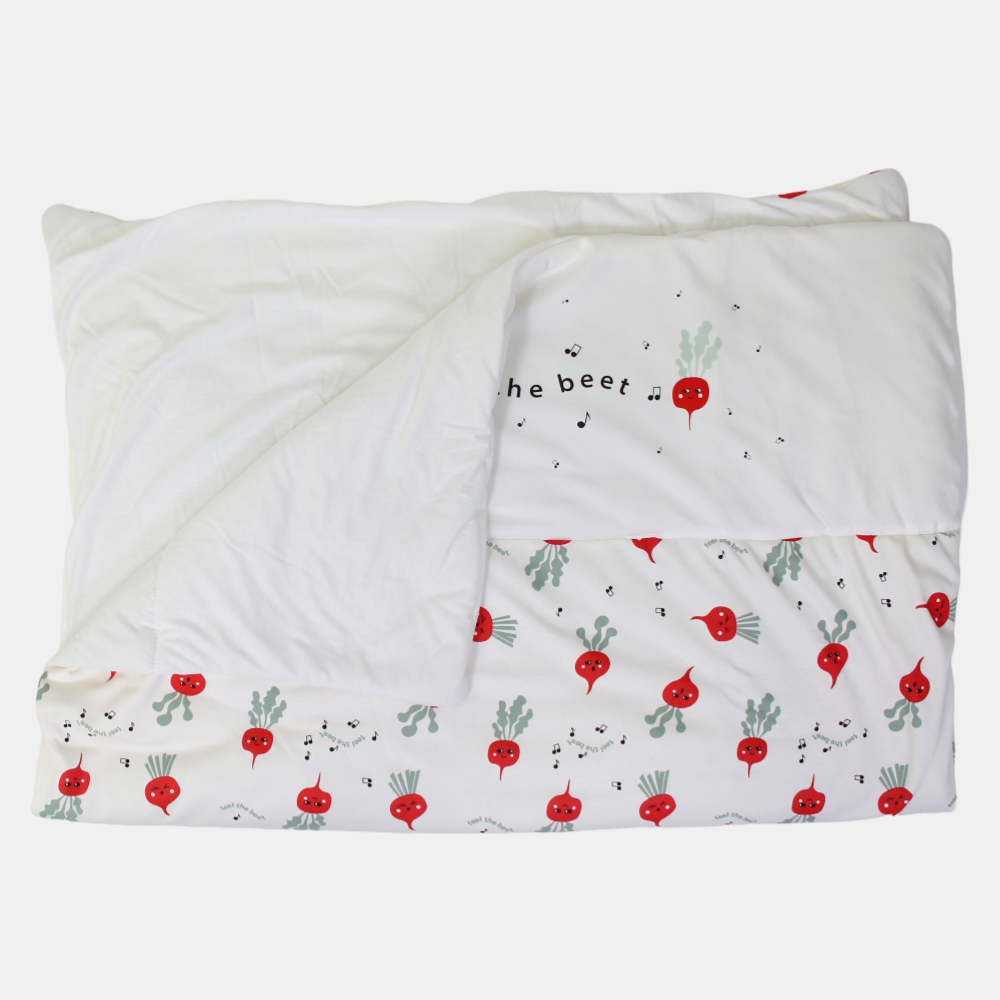 Cotton Baby Duvet - Off-White with a Cute Print