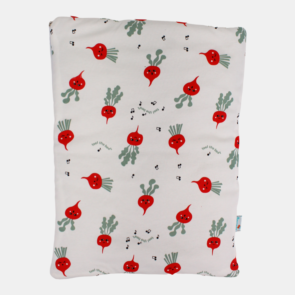 Unisex Baby Sleeping Bag - Off-white with Feel the Beet Design