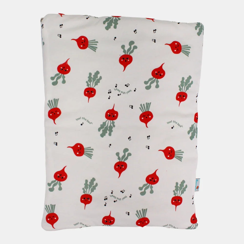 Unisex Baby Sleeping Bag - Off-white with Feel the Beet Design