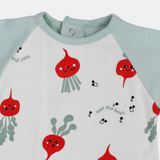 Unisex Baby Cotton Romper - "Feel the Beet" Design