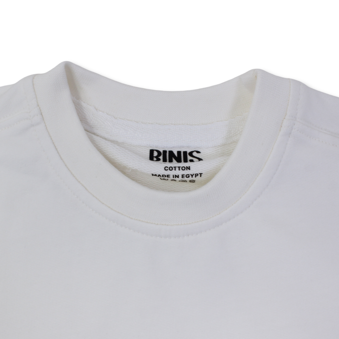 Baby Boys Cotton T-Shirt – Off-White with "Hi" Print