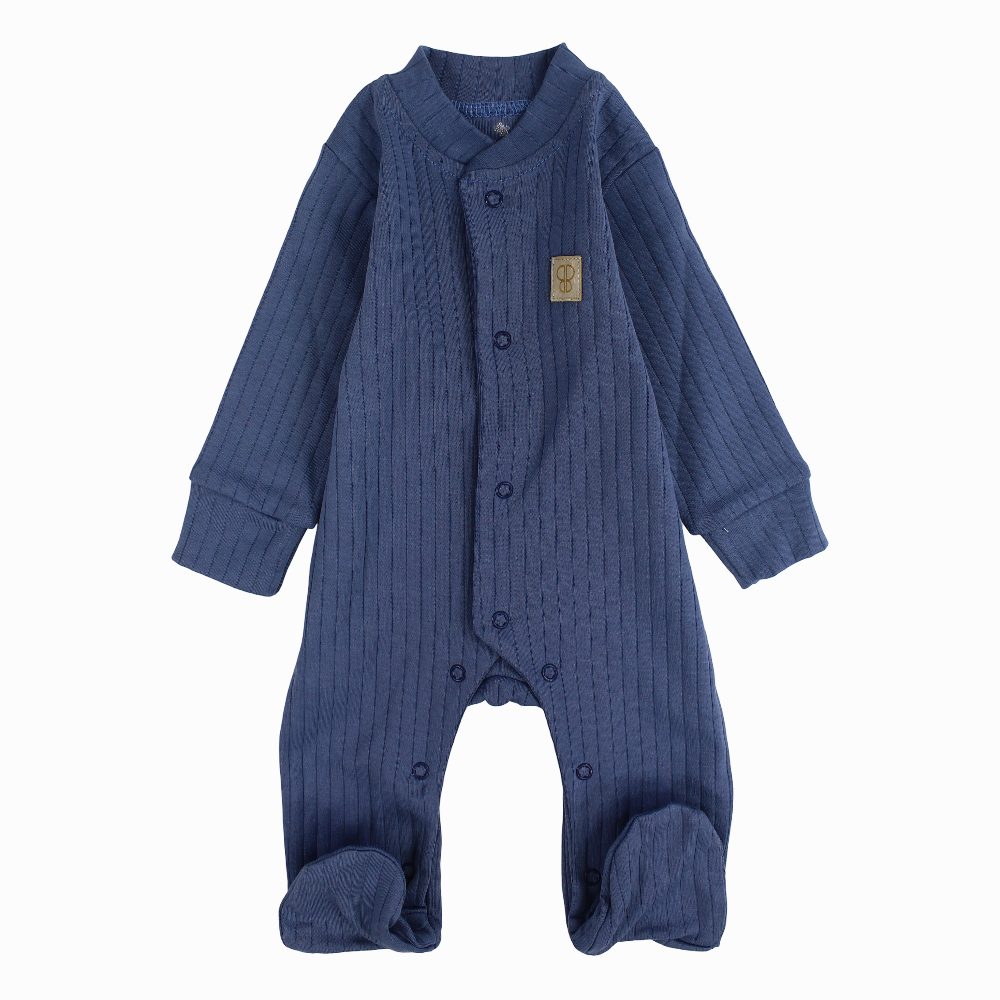 Unisex Ribbed Cotton Baby Footie