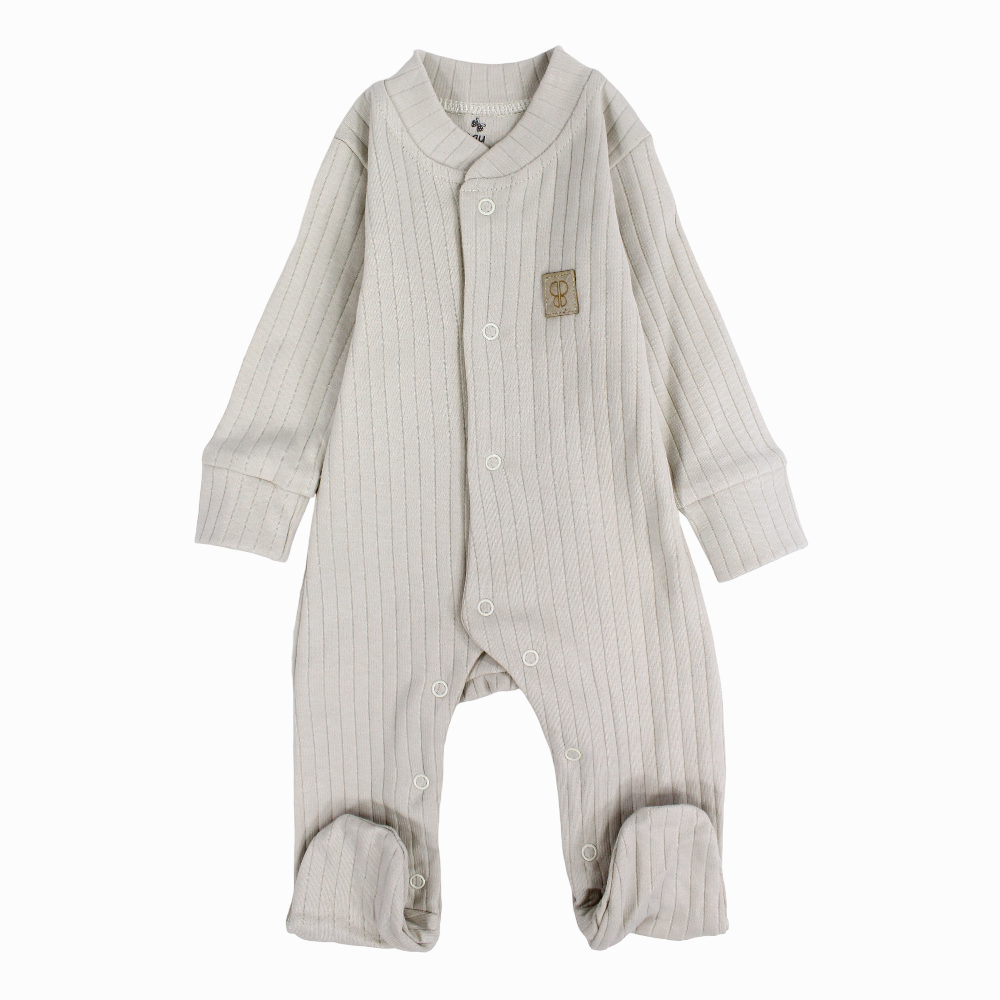 Unisex Ribbed Cotton Baby Footie